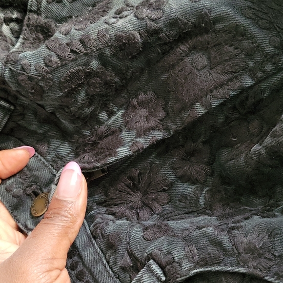 Free People Etienne Fields Shorts Black Denim 26 - Picture 8 of 10